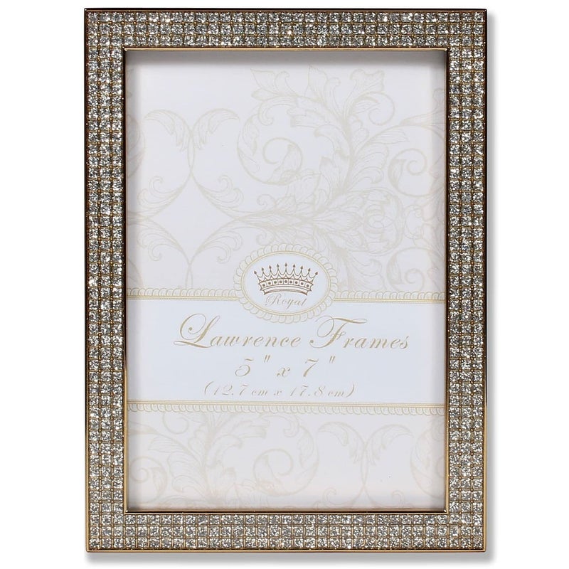 Lawrence Frames Lawrence Royal Designs 5x7 Turner Gold and Glitter Metal Picture Frame - Image 1